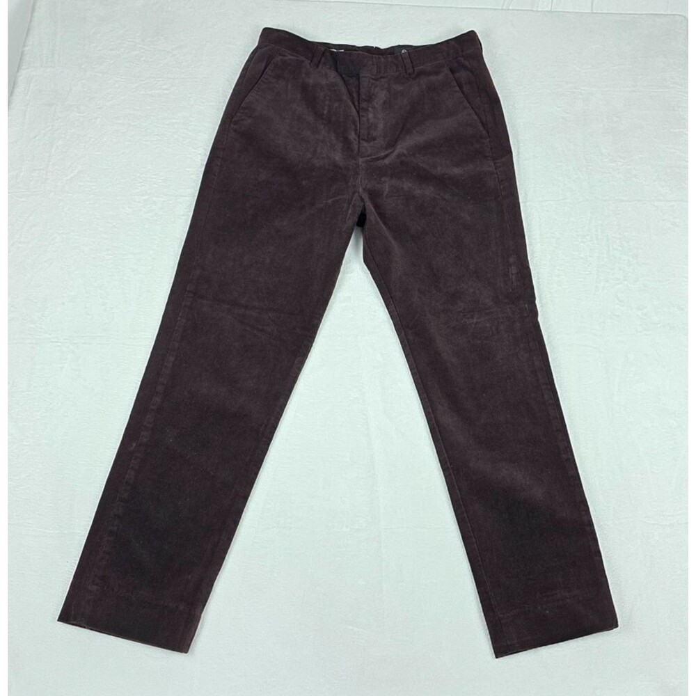 AG Adriano Goldschmied Corduroy Pants Men Size 32 Brown Straight Leg High Rise